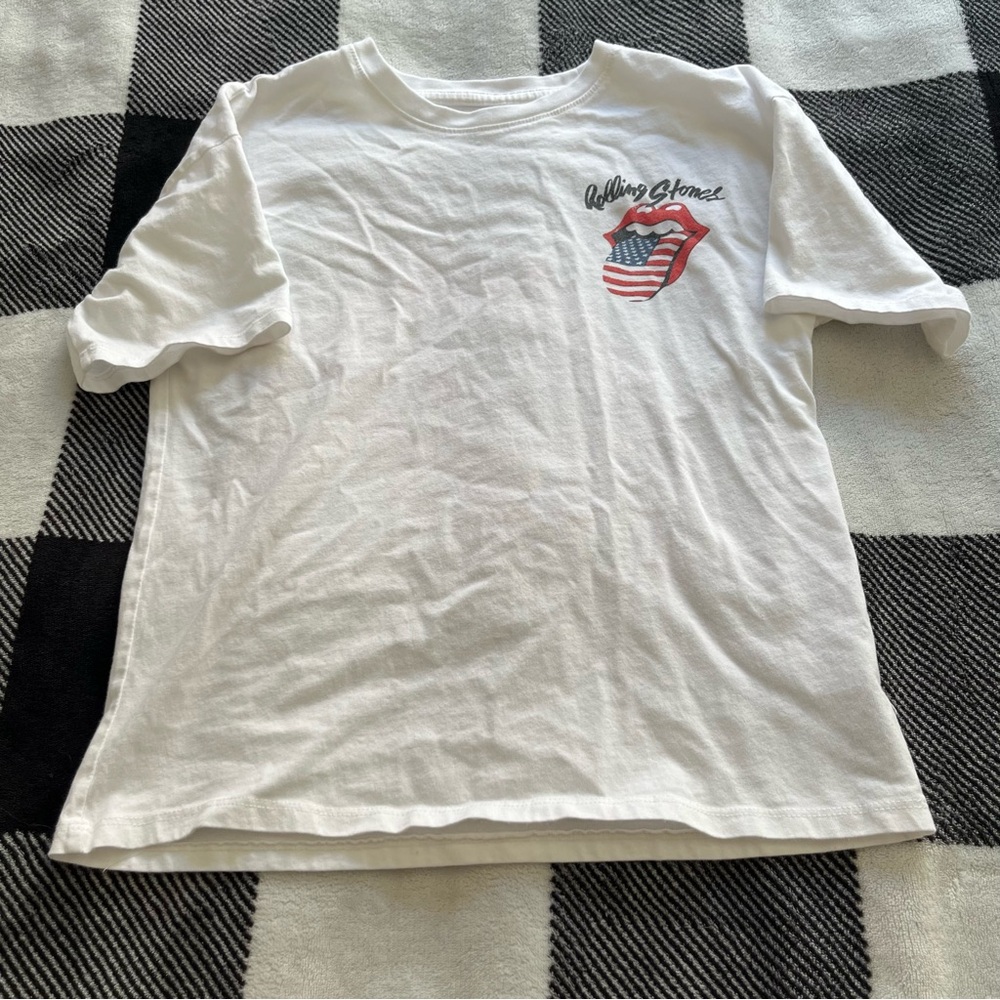 GAP Kids White Rolling Stones Original Tee ‘89